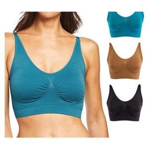 Rhonda Shear 3-pack Ahh Bra with Removable Pads and Adjustable Straps 811-194 2X